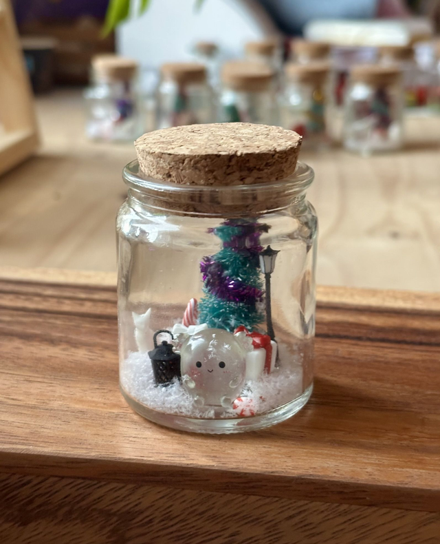 🍃 Mini terrarium verre - Édition hiver - Esprit de la forêt