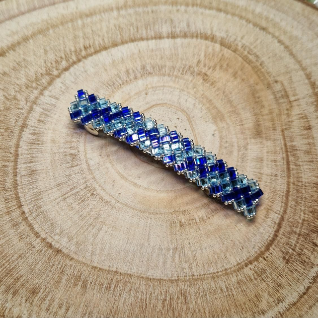 Moyenne barrette duo de bleus 