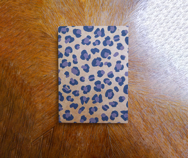 Carnet A5 rigide leopard bi-face