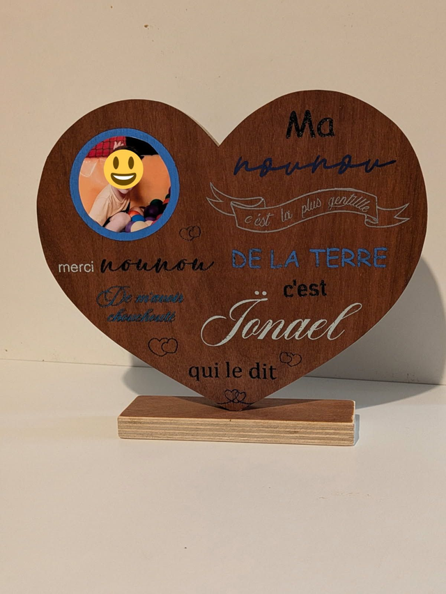 Cadeau nounou ou autre avec photo