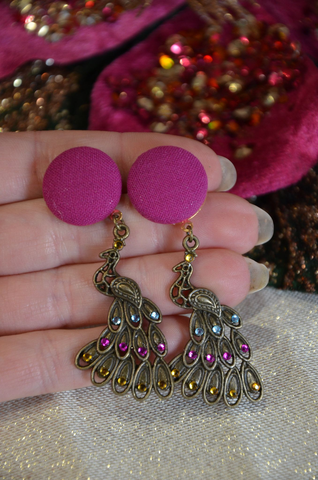 Mini Sidonie pendantes paon