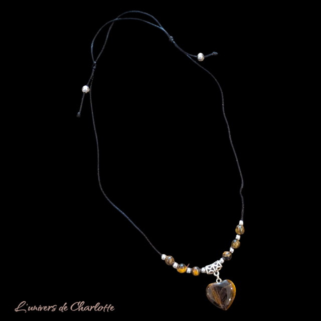 Collier "Oeil de tigre" réglable
