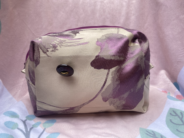 Purple Satin Toiletry Bag