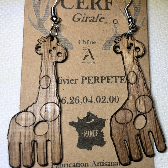 Boucles d'oreilles Girafe