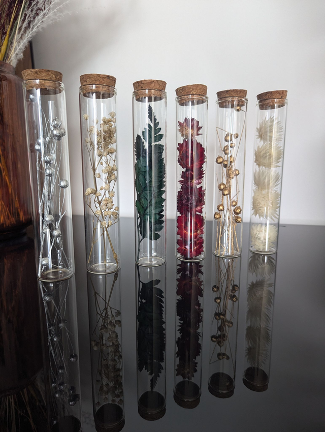 Fioles en verre (x6) - Composition de Noël 1