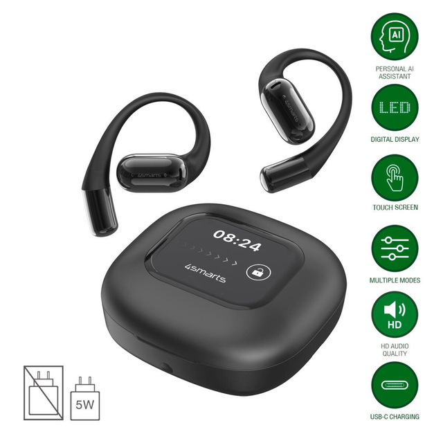 4smarts aetka AI Bundle SkyBuds AI + Sky Tag Card, schwarz