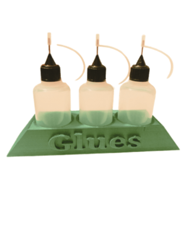 Light Green glue holder and glue bottles