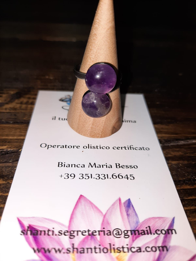 Anello donna ametista