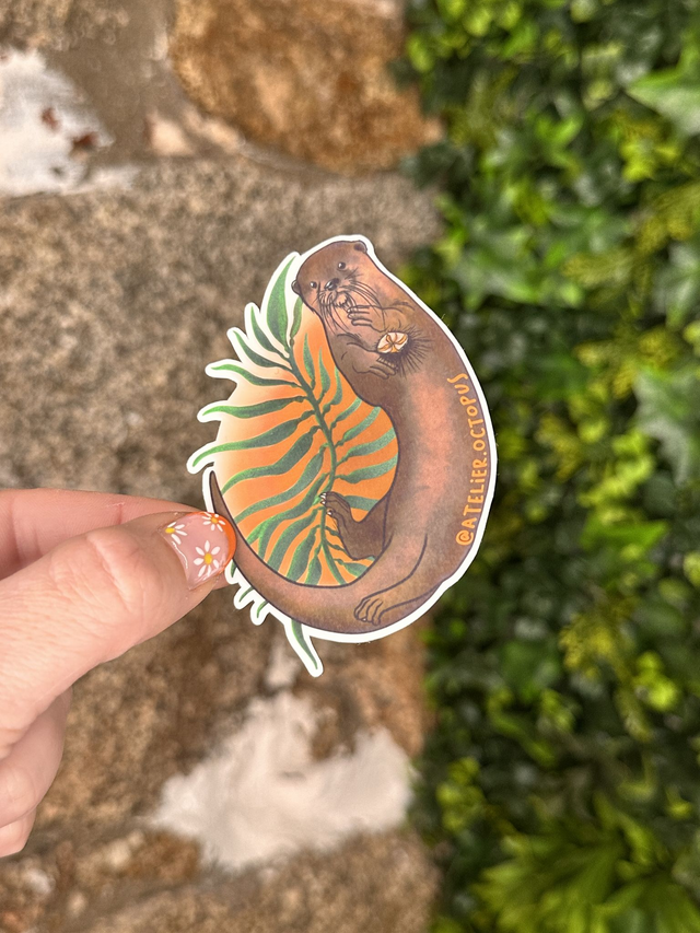 Sticker Loutre Oursin