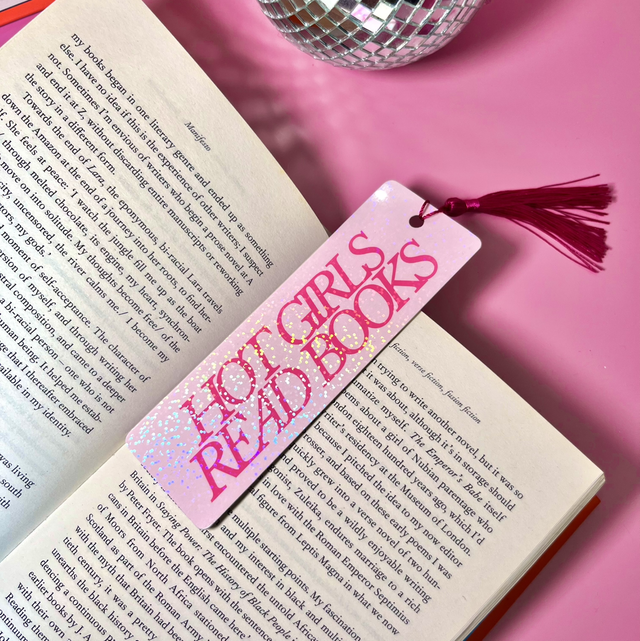 Hot Girls Read Books - Holographic Bookmark With Tassel