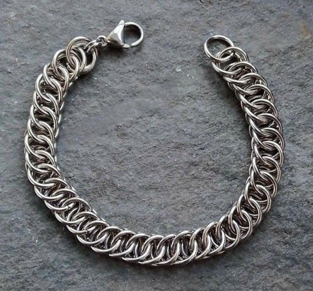 Half Persian Weave Chain Maille Bracelet | Handmade Stainless Steel Jewellery
