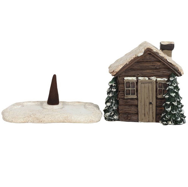 Log Cabin Incense Cone Burner