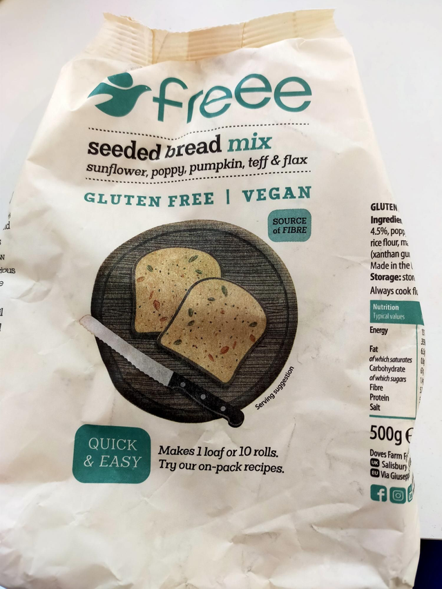 Doves Freee Seeded Organic Gluten Free Bread Mix 500g 40648