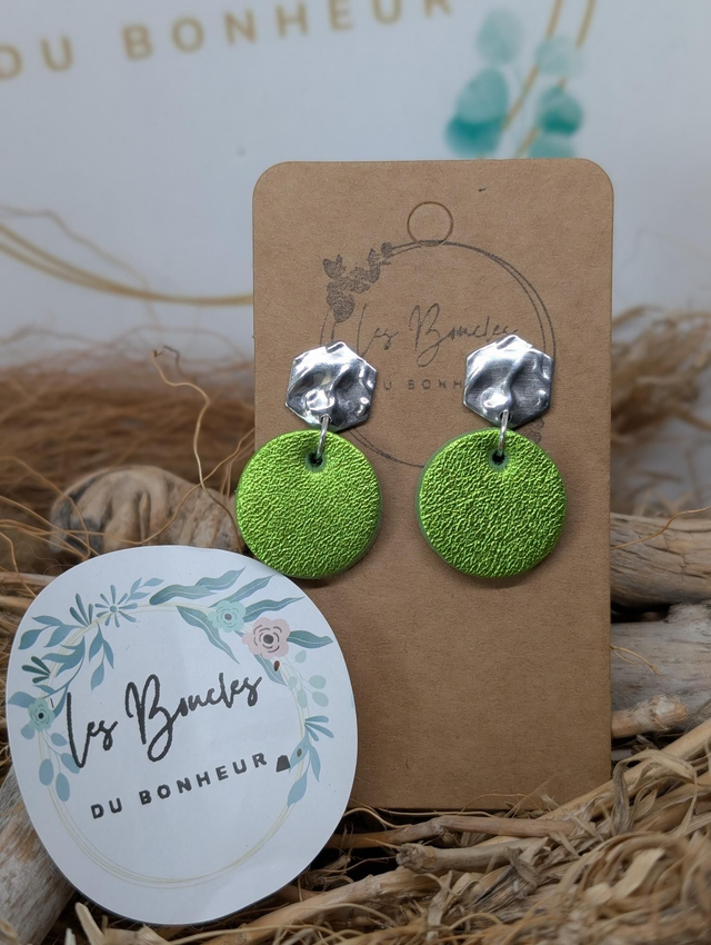Boucles d&#039;oreilles Anti Gaspi vert ag109