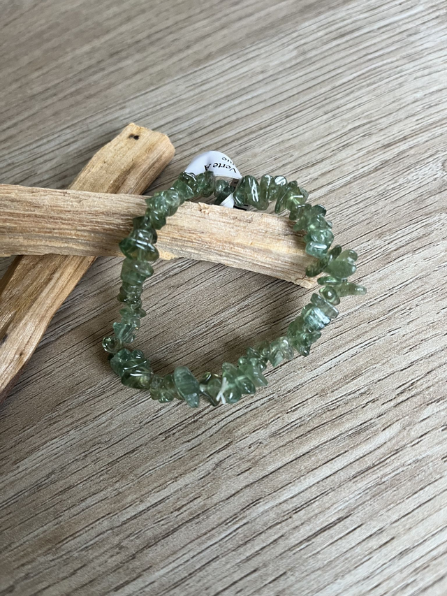 Bracelet baroque Apatite Verte - Connexion au coeur