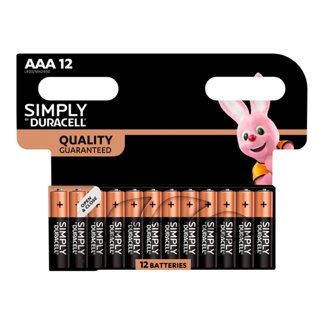 Duracell Simply Alkaline AAA Batteries