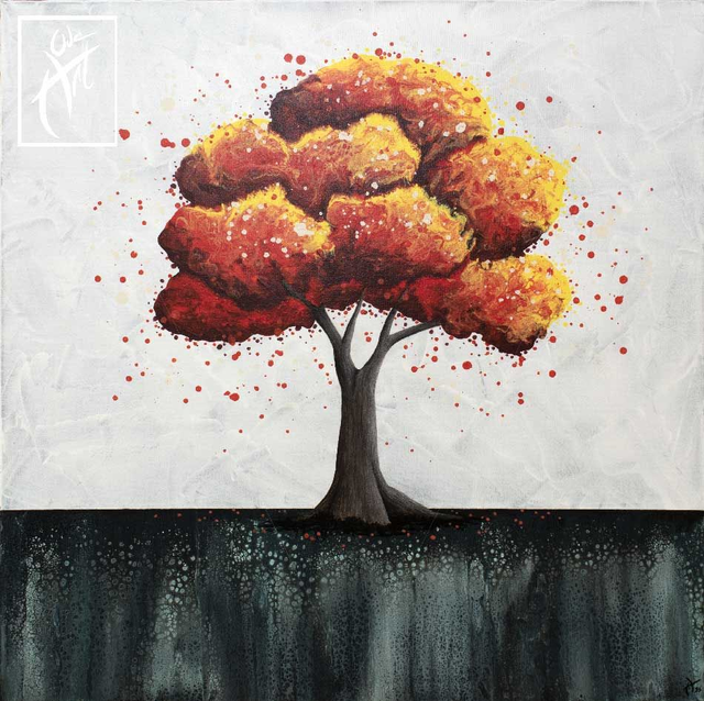 "ARBRE ORANGE" Œuvre Originale