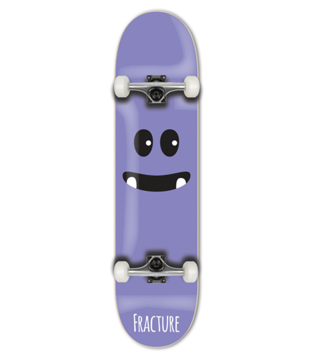 Fracture Lil Monsters Purple Complete Skateboard - 7.75"