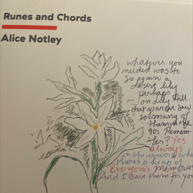 runes and chords alice notley