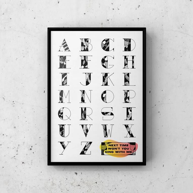"Flow Alphabet" A3 Riso Print