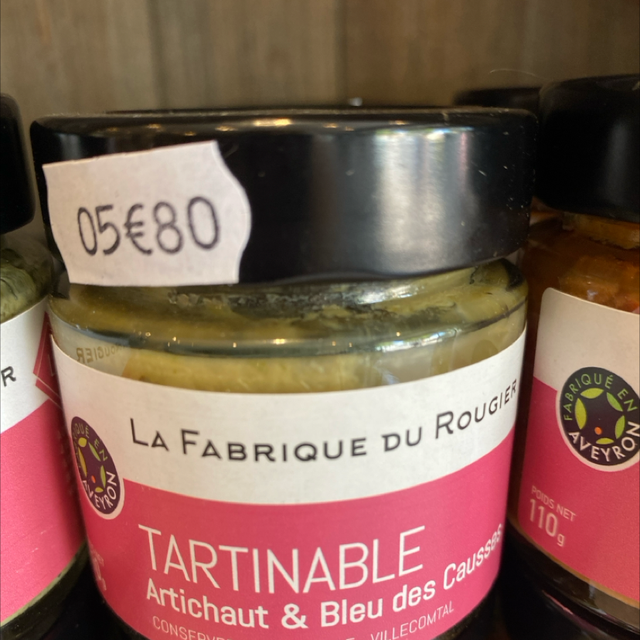 Tartinable artichaut et bleu des causses
