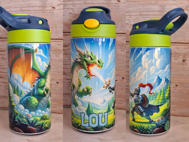 Gourde 350 ml chevalier et dragon