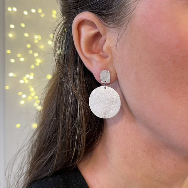 Boucles d'oreilles argentées
