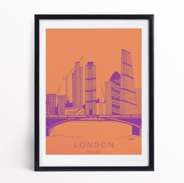 London Skyline (Dusty Orange)
