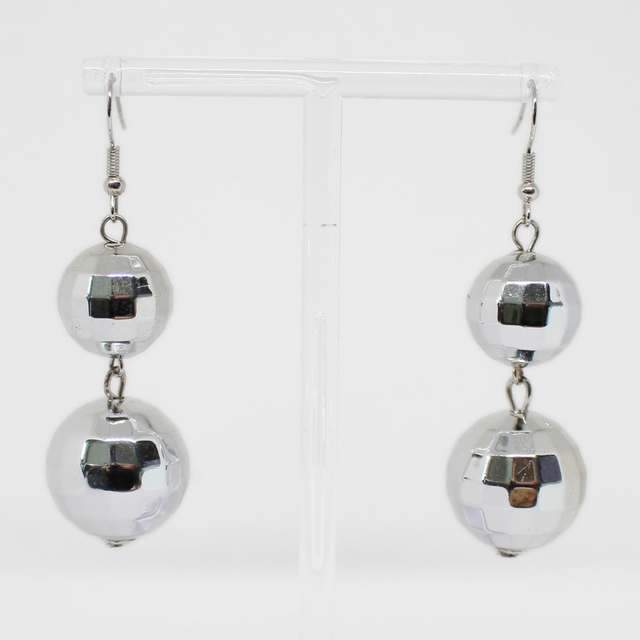 Double Disco Ball Earrings