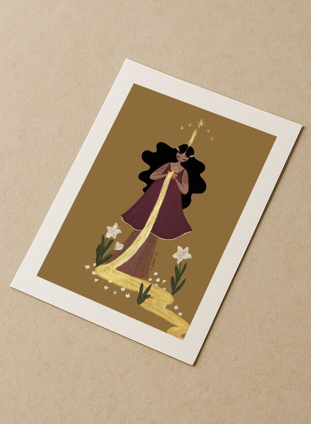 Le Calice - Tirage d'art rehaussé de doré 