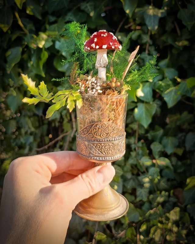 Calice enchanté- Sculpture fantastique 