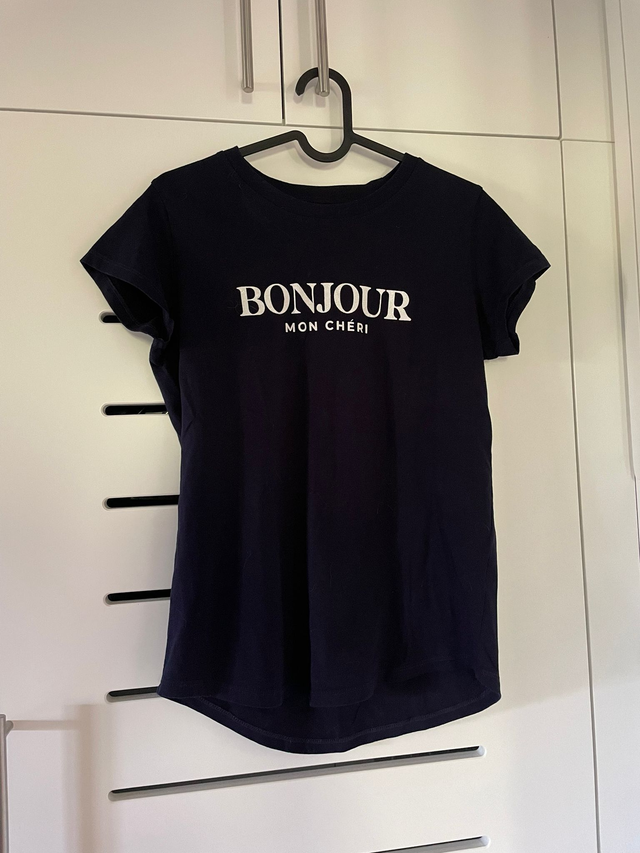 T-shirt Bonjour mon chéri bleu (32)