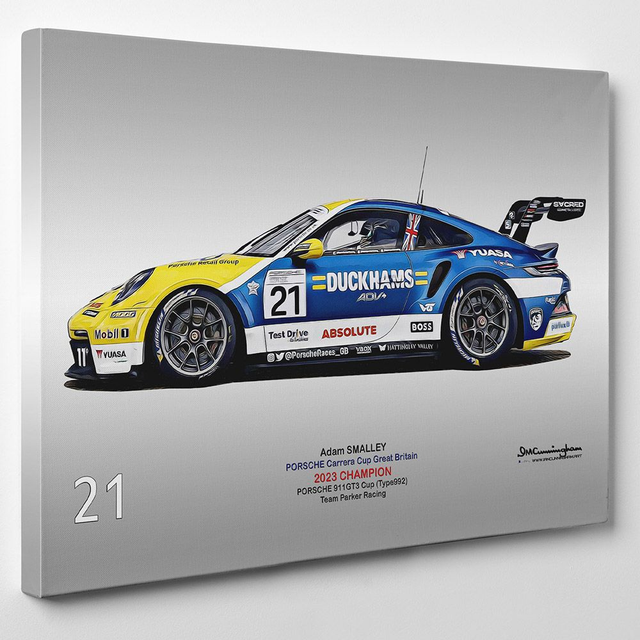 C231212 Porsche 992GT3Cup PCCGB23 Champion Team Parker Racing #21 Side