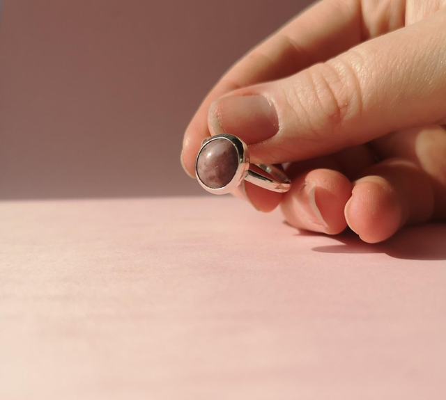 Rhodonite Sterling Silver Ring