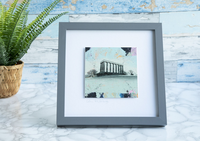 Calton Hill, Edinburgh Mixed Media Original