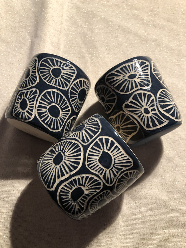 Tasse expresso sgrafitte