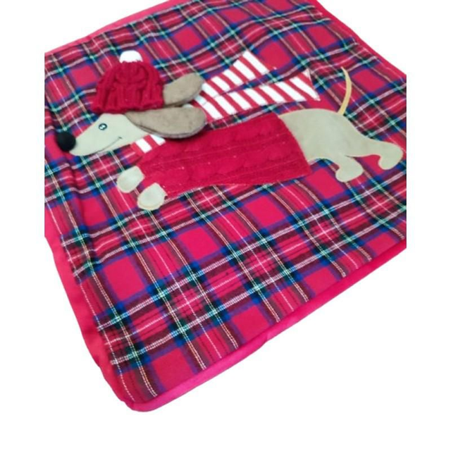 NATALE SET N.2 FEDERE CUSCINO BASSOTTO 