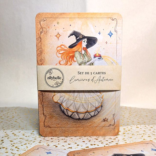 Lot de 5 cartes A6 : &quot;Lumières d&#039;automne&quot;