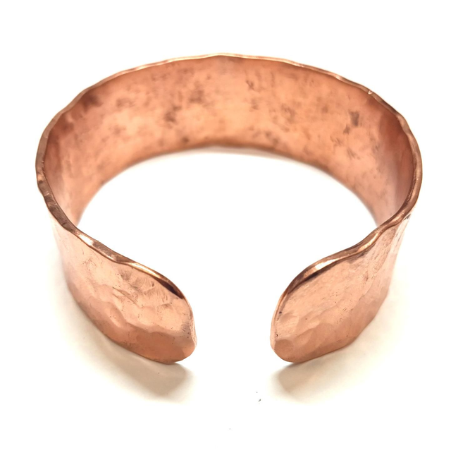 Bracelet Cuivre jonc large martelé 