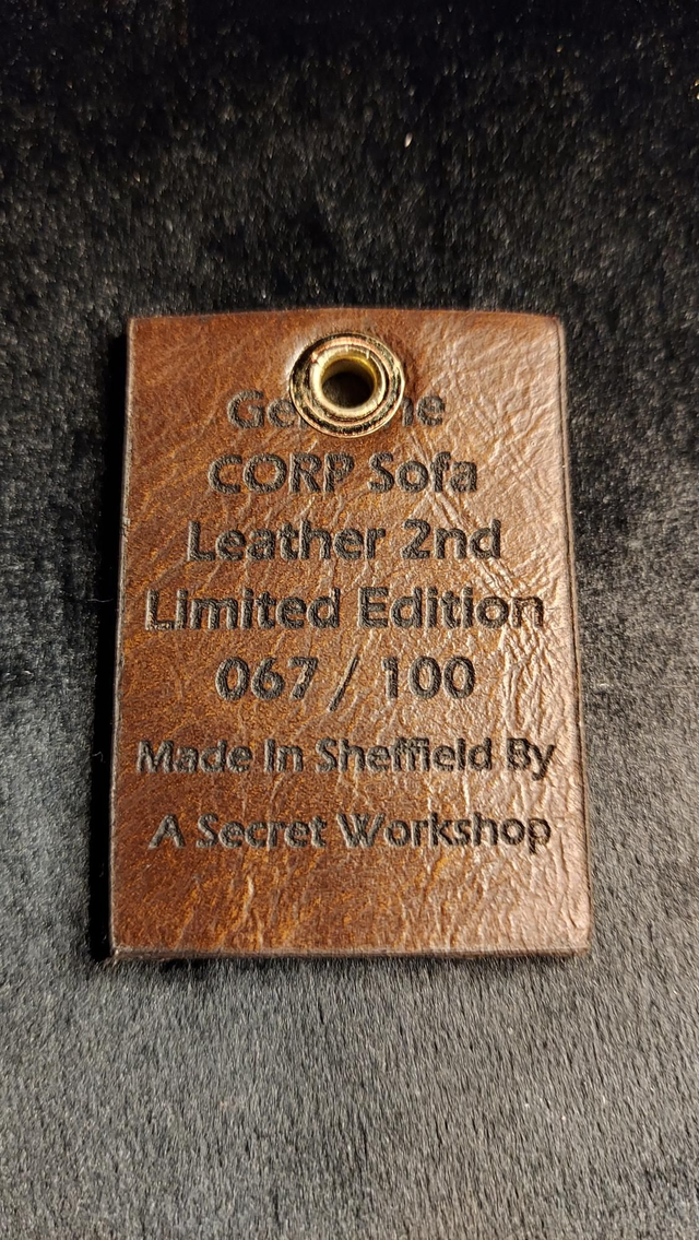 067 / 100 2nd Limited Edition Genuine CORP SOFA Leather Keyring 