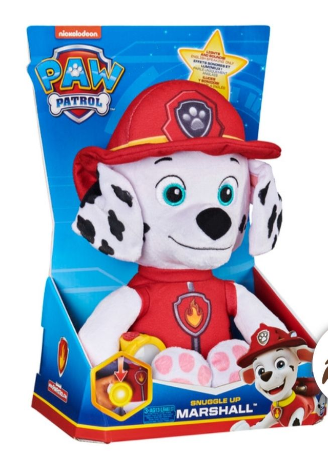 PAT'PATROUILLE - PELUCHE VEILLEUSE MARCUS 30 CM