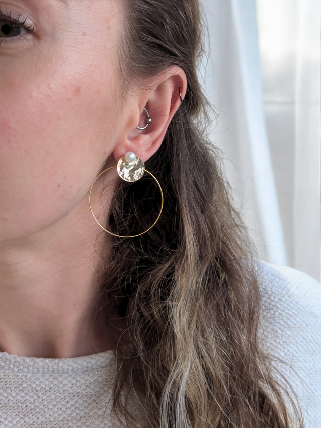 Boucles d'oreilles ODYCE 4 en 1 - Perles d'eau douce