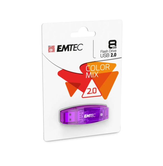 Emtec C410 Color Mix - clé USB 8 Go - USB 2.0