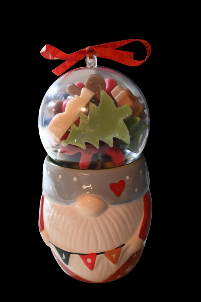Brûle-Parfum Lutin avec Boule de Noël et Fondants Parfumés