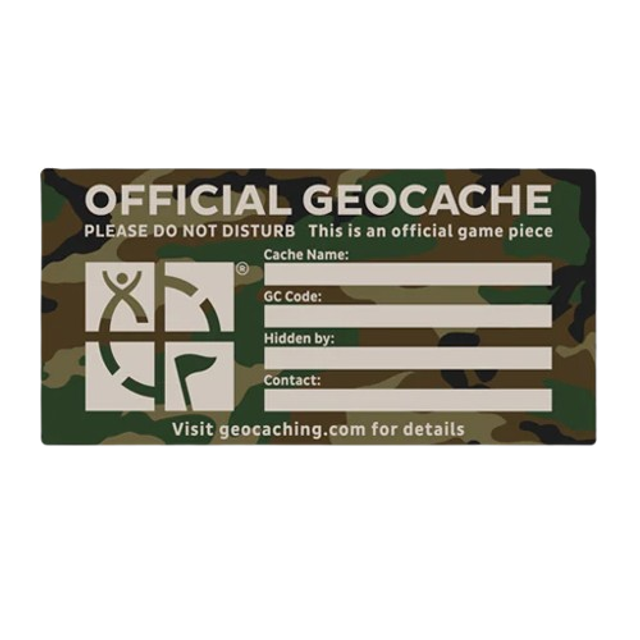 Sticker XL Geocaching® - Camouflage vert