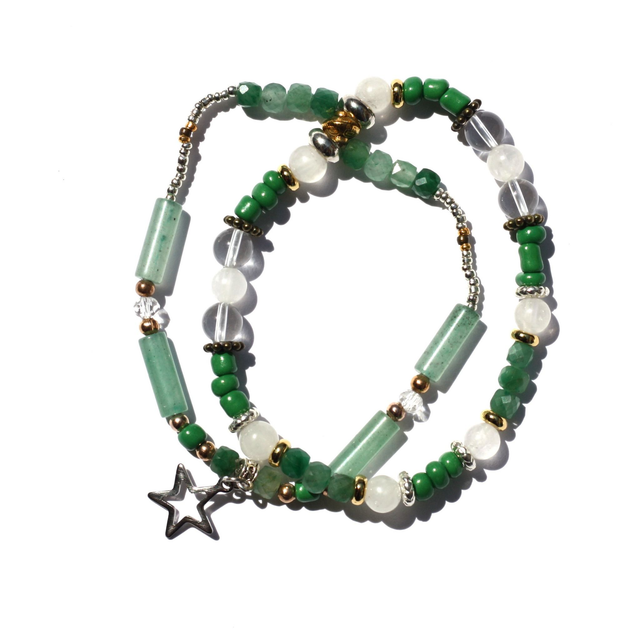 Bracelet Duo Perles d&#039;Harmonie - Positivité-Etoile