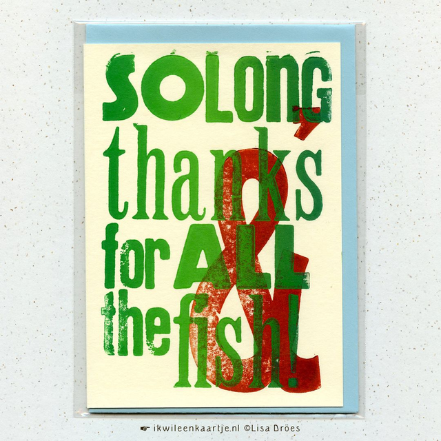 So long &amp; thanks for all the fish!