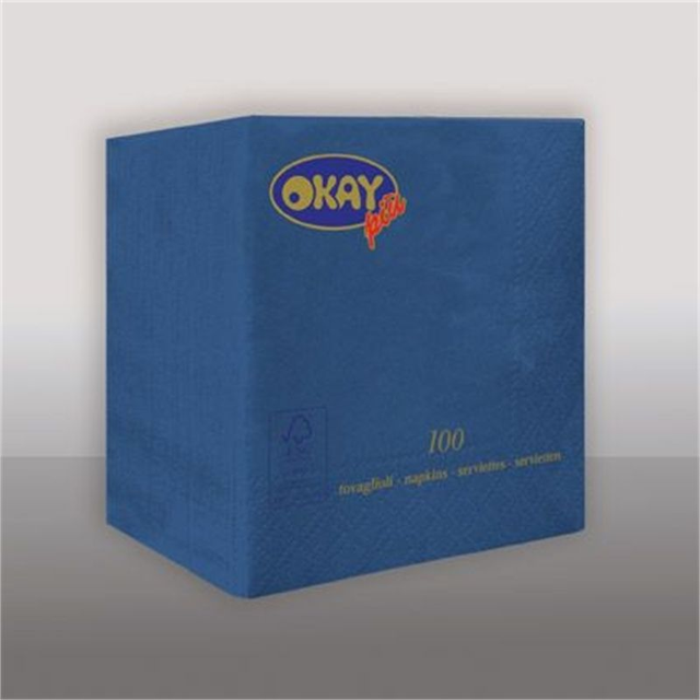 Tovagliolo di carta colorato cm. 25x25 doppio velo Blu notte