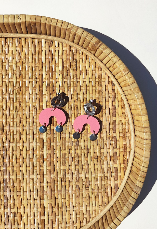 Boucles d'oreilles Camille - Rose
