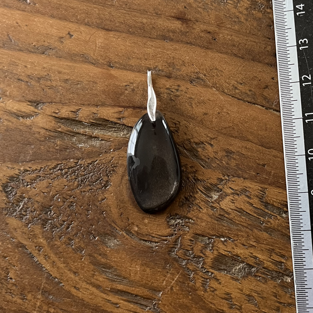 Pendentif en Saphir Doré et bélière argent 